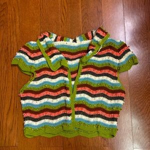 Beaded retro vest. 70’s vintage style. Size small. EUC